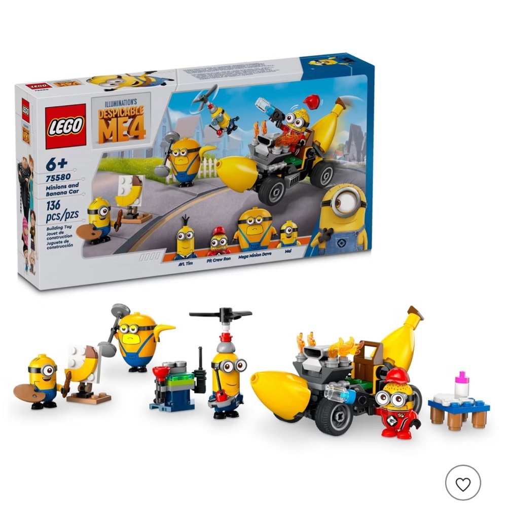 Lego Despicable Me 4 Minions and Banana Car